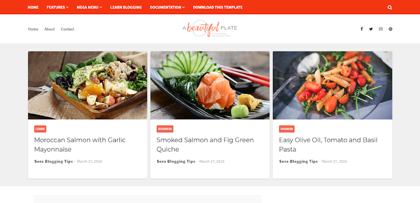 Plate Free Blogger Template