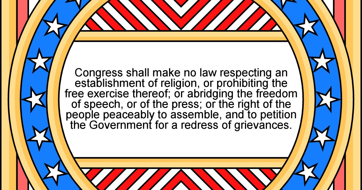 Don't Eat the Paste: 1st Amendment coloring page- Bill Of Rights series