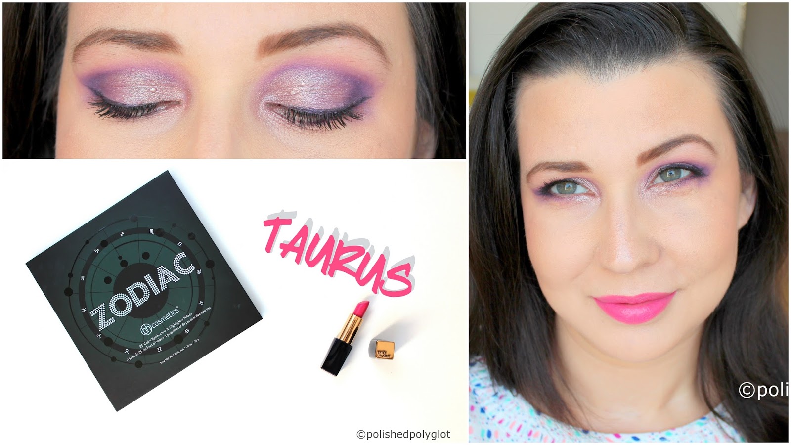Makeup │ Pink and Purple Cut Crease for the Sign of Taurus[Zodiac Makeup  Challenge] / Polished Polyglot