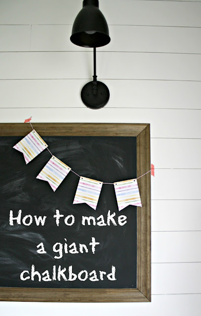 How to make a giant chalkboard for craft/school space