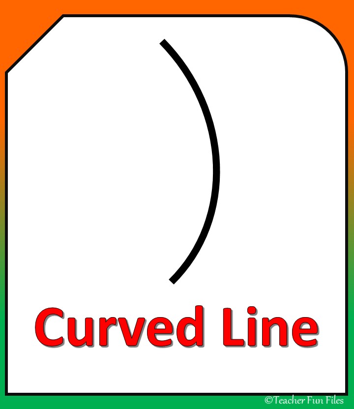 Teacher Fun Files Types of Lines Flashcards for Kindergarten