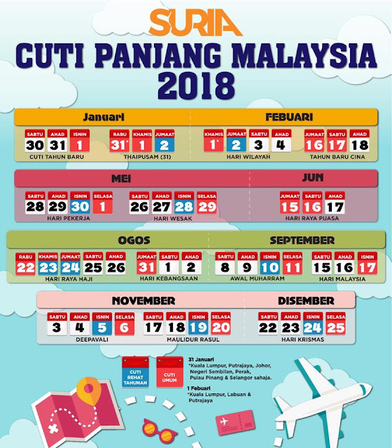 Cuti Panjang Malaysia 2018 - Budak Bandung Laici