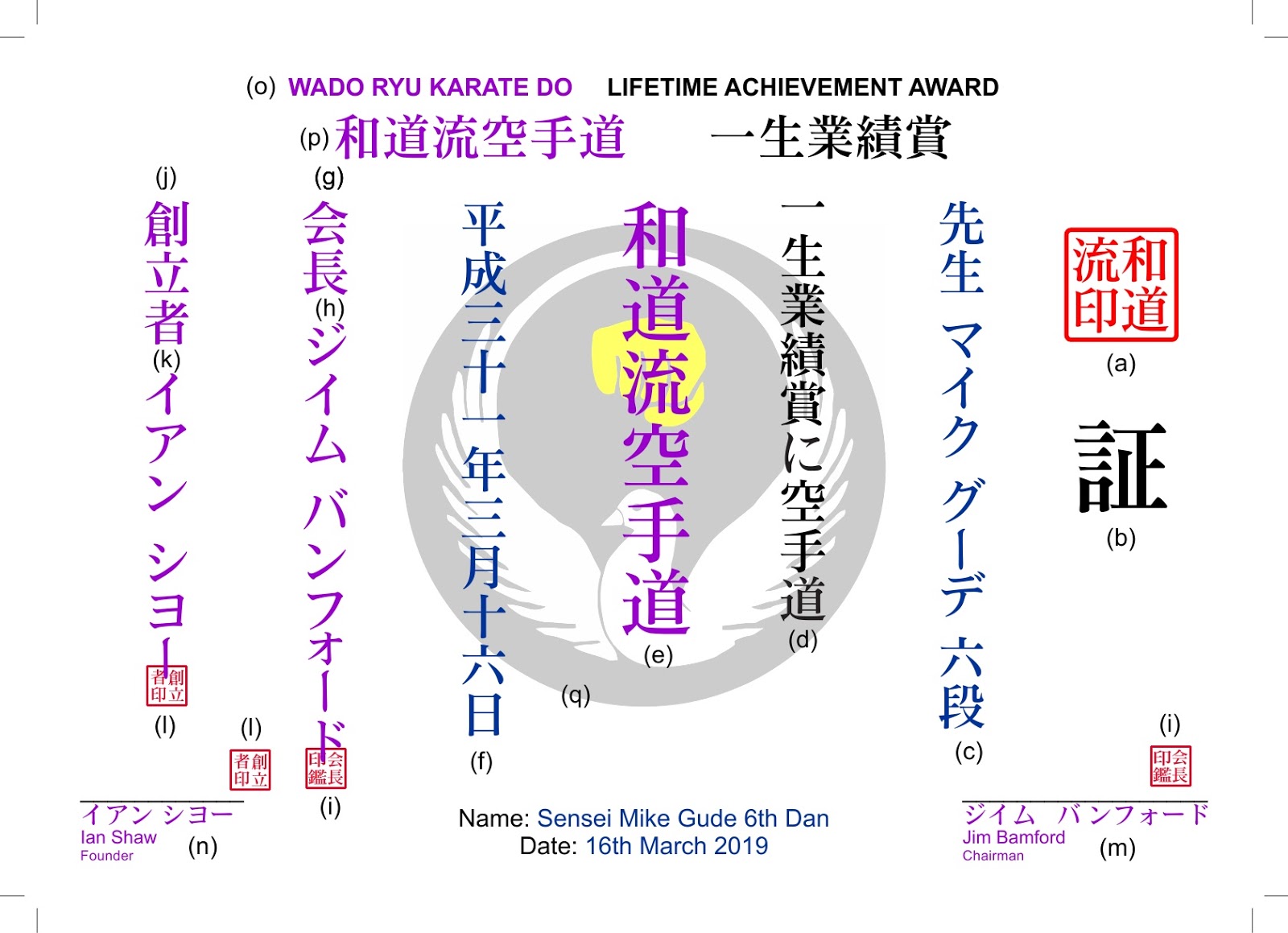 nafuda hanko and inkan a3 lifetime achievement award achievement award certificates