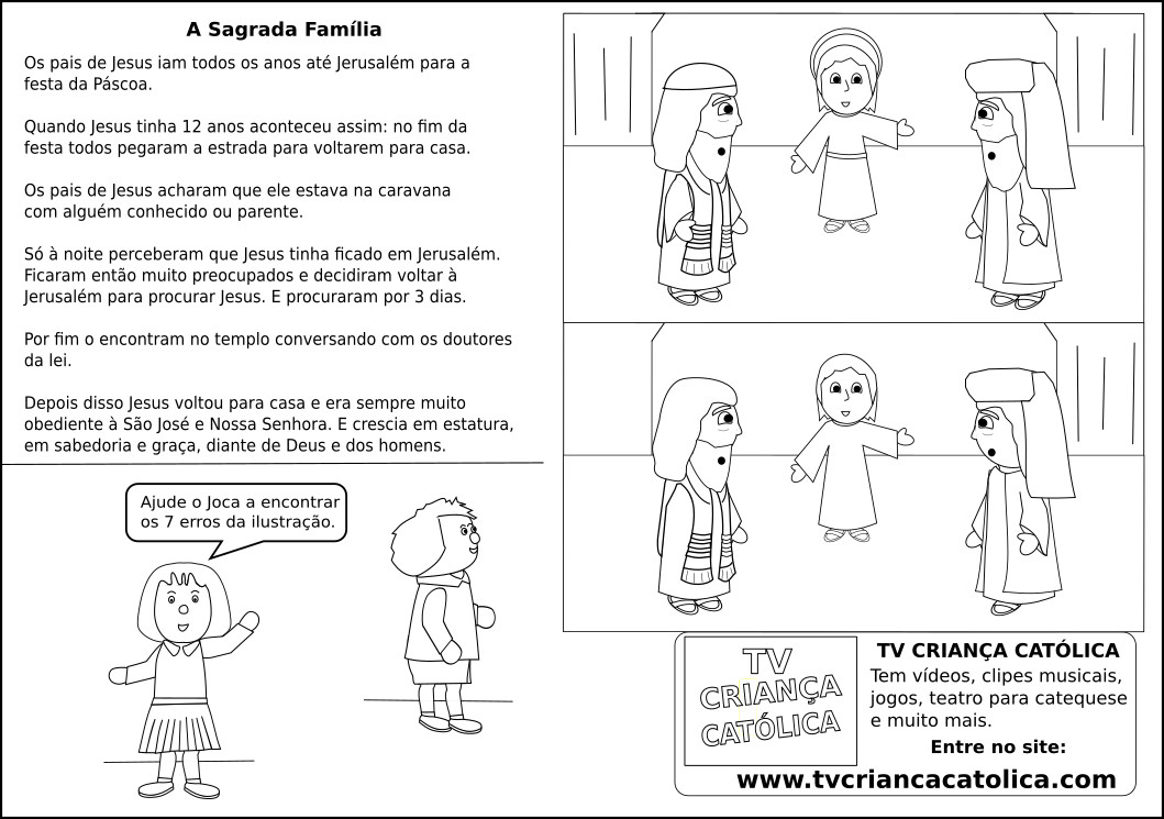 Jogos dos Sete Erros para Imprimir - Desenhos Para Colorir