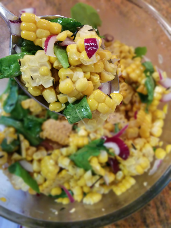 Corn and Arugula Salad