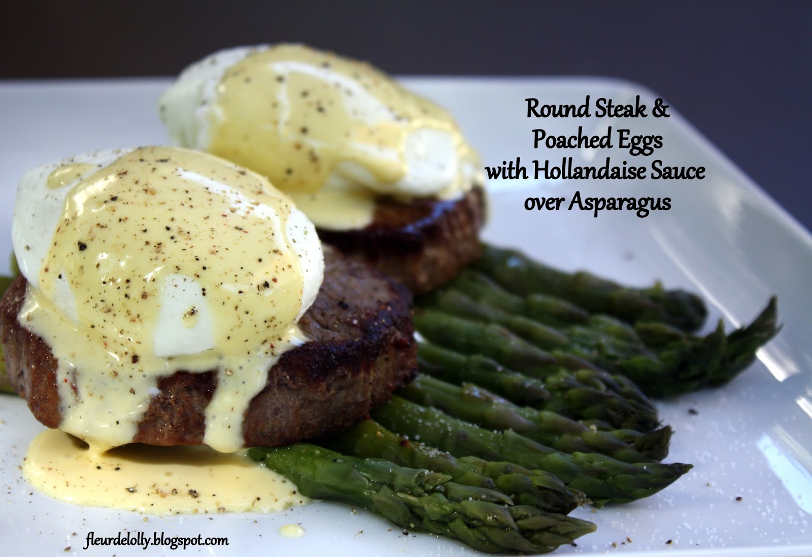 Fleur de Lolly Weekend Steak and Eggs Round Steak with Poached Eggs