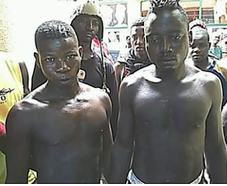 Photos: Two security guards arrested for robbing phone shop, houses in Agbor, Delta state