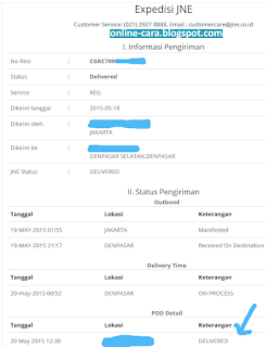 Cara Cek Resi JNE via Online Cara Cek Resi JNE via Online