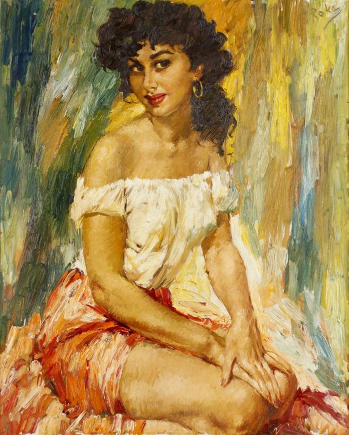 Charles Roka 1912-1999 | Hungarian-born Norwegian painter | Vintage portrait Charles Roka 1912-1999 | Hungarian-born Norwegian painter | Vintage portrait
