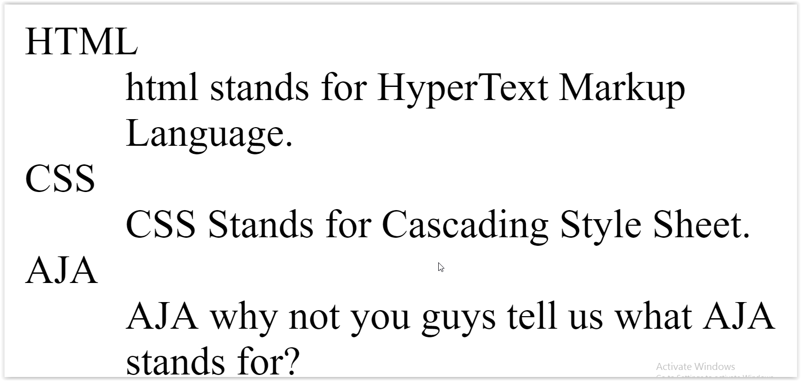 HTML Lists and their types A.J.A Informatix