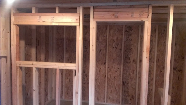 Hot room door and "Candle Window" framed. Hot room door and "Candle Window" framed.