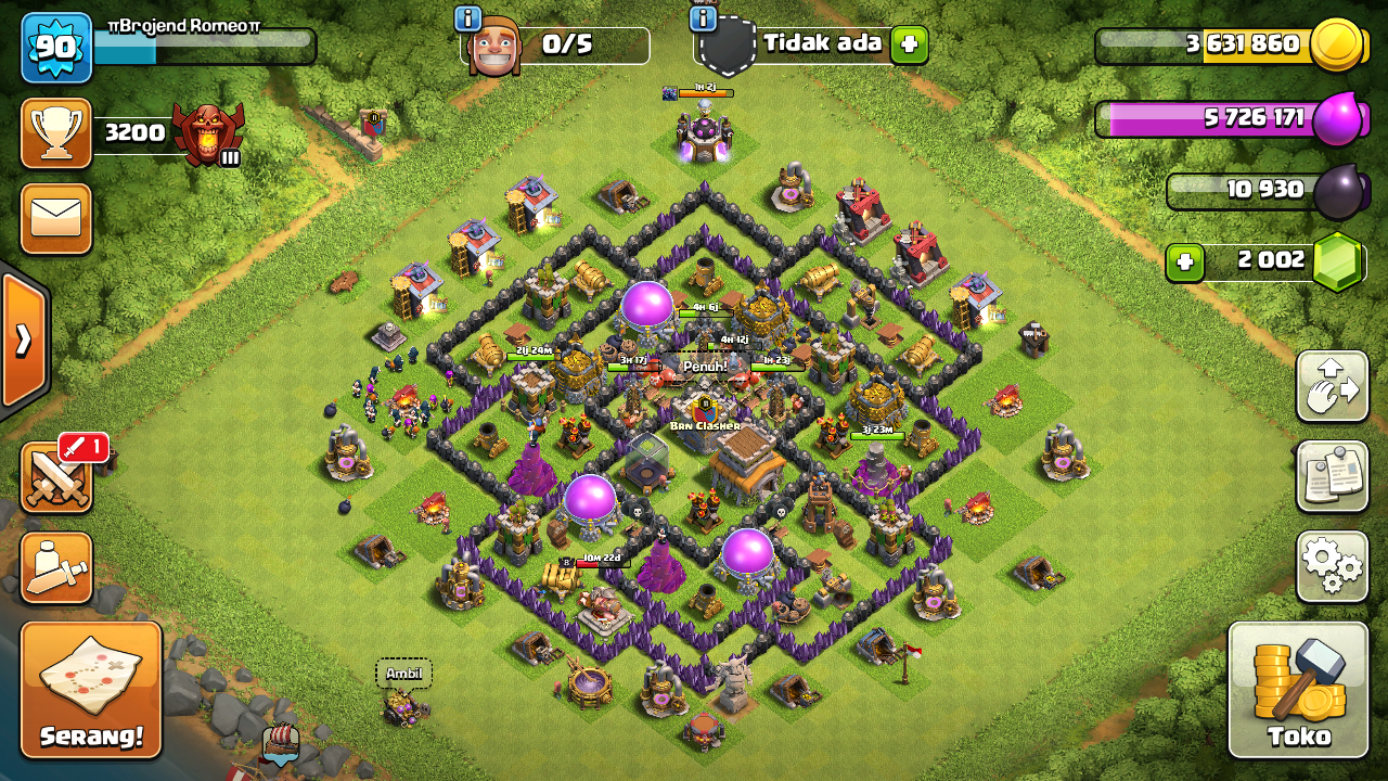 Push Tropy Coc Th8
