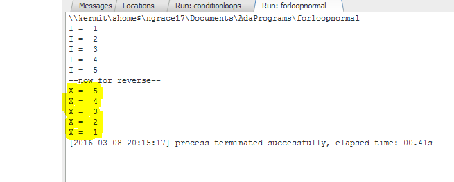 Progress of Learning ADA Programming: Loops!
