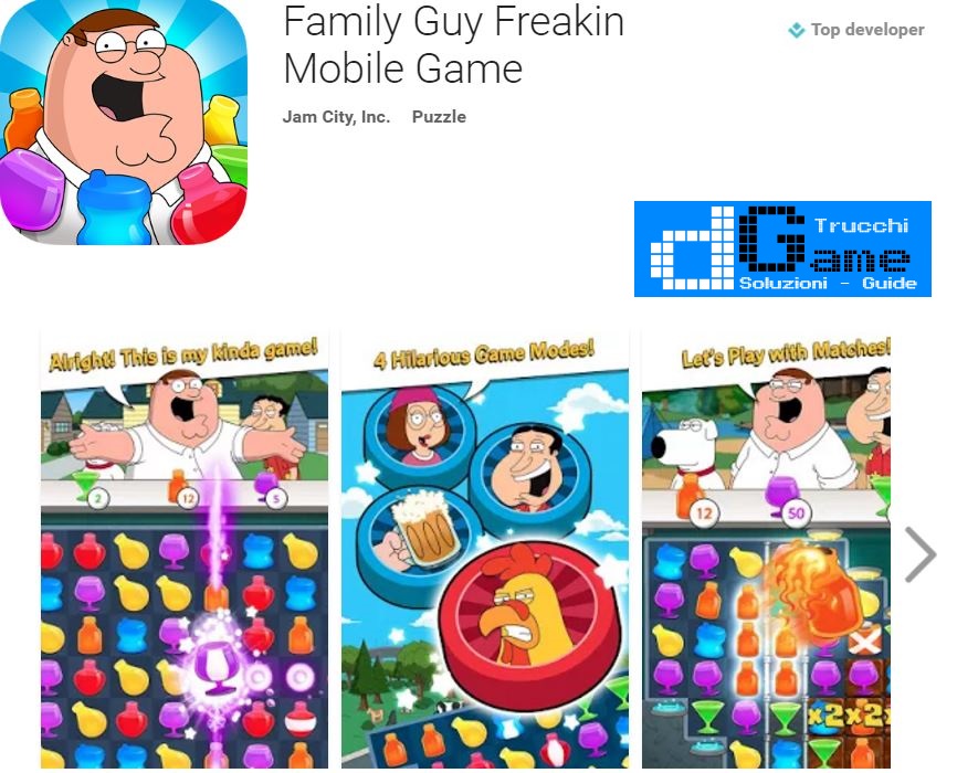 Trucchi Family Guy Freakin Mobile Game  Mod Apk Android v1.0.6