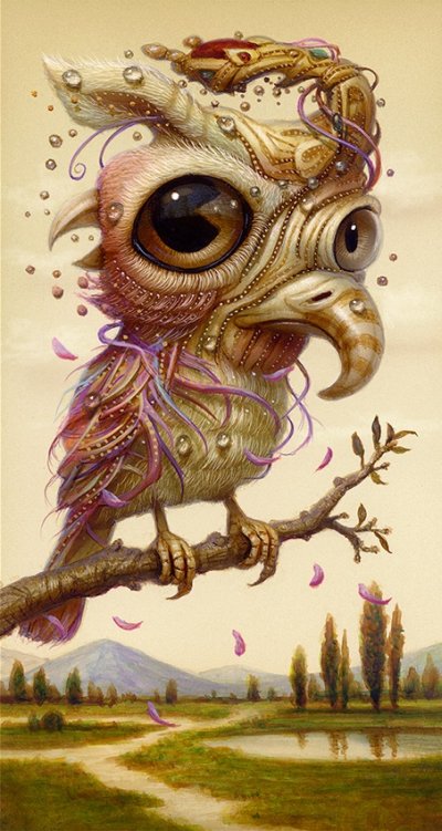 As surreais e oníricas pinturas com animais fofos e bizarros de Naoto Hattori Naoto Hattori arte pinturas surreais oníricas sonhos bizarras criaturas fofas animais