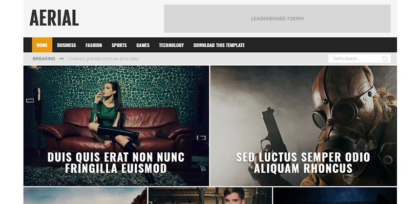 Aerial Free Blogger Template