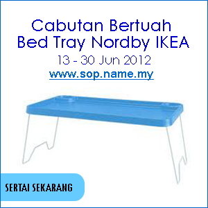 Cabutan Bertuah Jun - Bed Tray Nordby IKEA