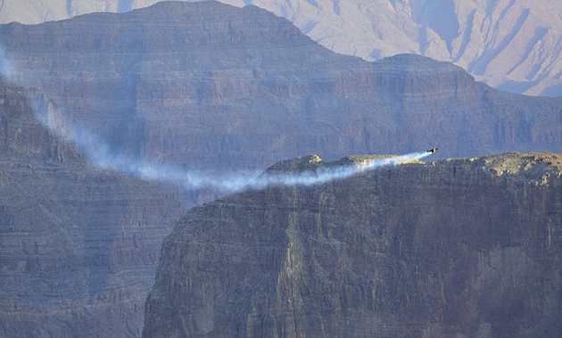 Jetman in jet suit takes off