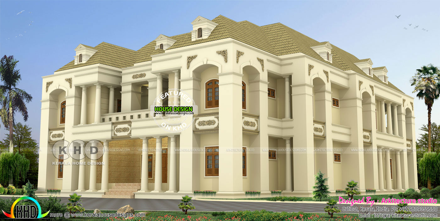 mengsel herwinnen bruid 929 square meter 6 bedroom Colonial house - Kerala home design and floor  plans - 9K+ house designs