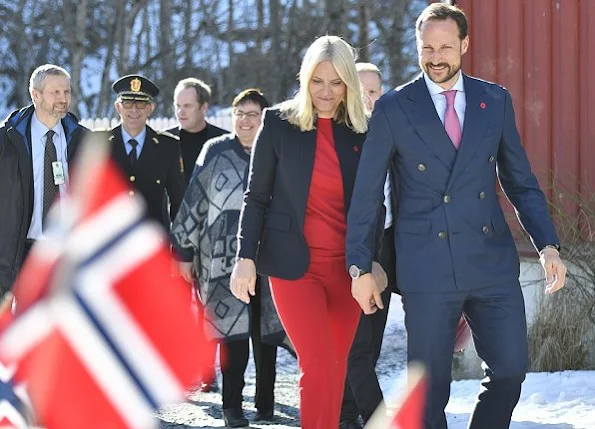 Crown Princess Mette-Marit and Crown Prince Haakon visited a women shelter in Trondheim on International Women's Day