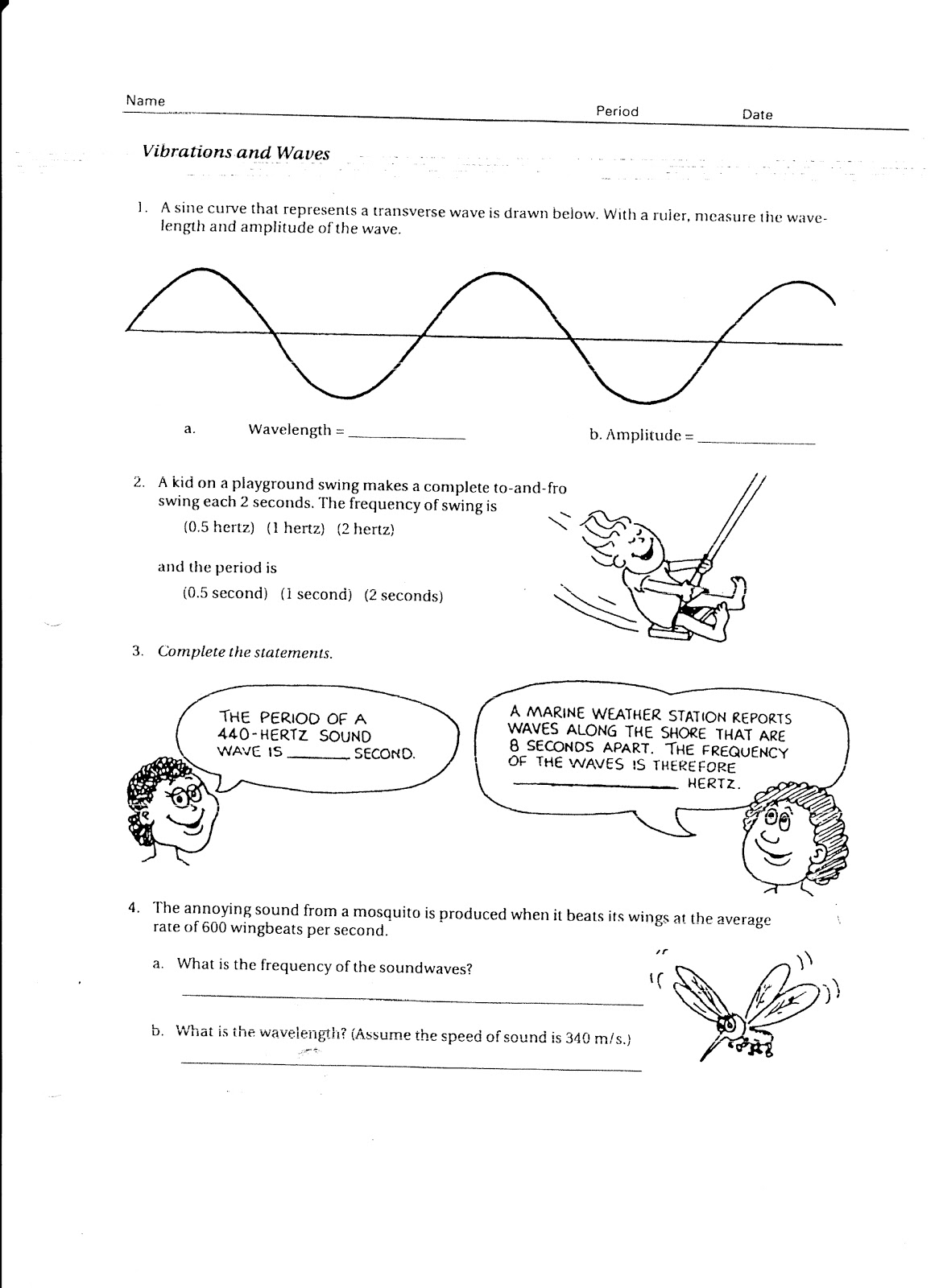 Physics Wave Worksheet Answers - Worksheet List Intended For Worksheet Labeling Waves Answer Key