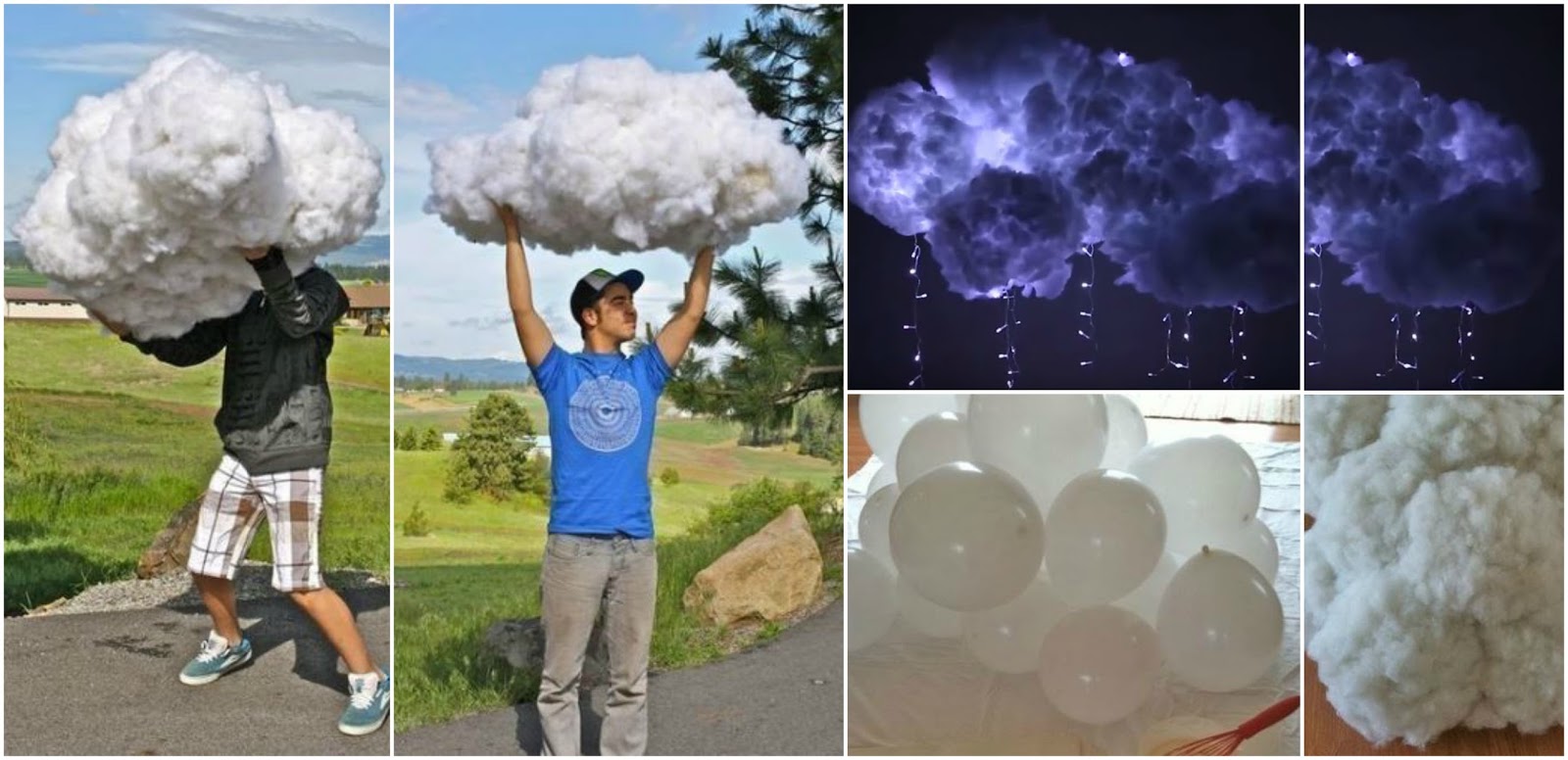 Leyenda Disminución Sentido táctil Aprende cómo hacer nubes decorativas con globos paso a paso ~ Haz  Manualidades