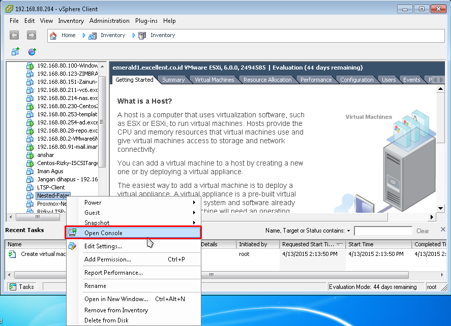 Failed to start virtual machine vmware