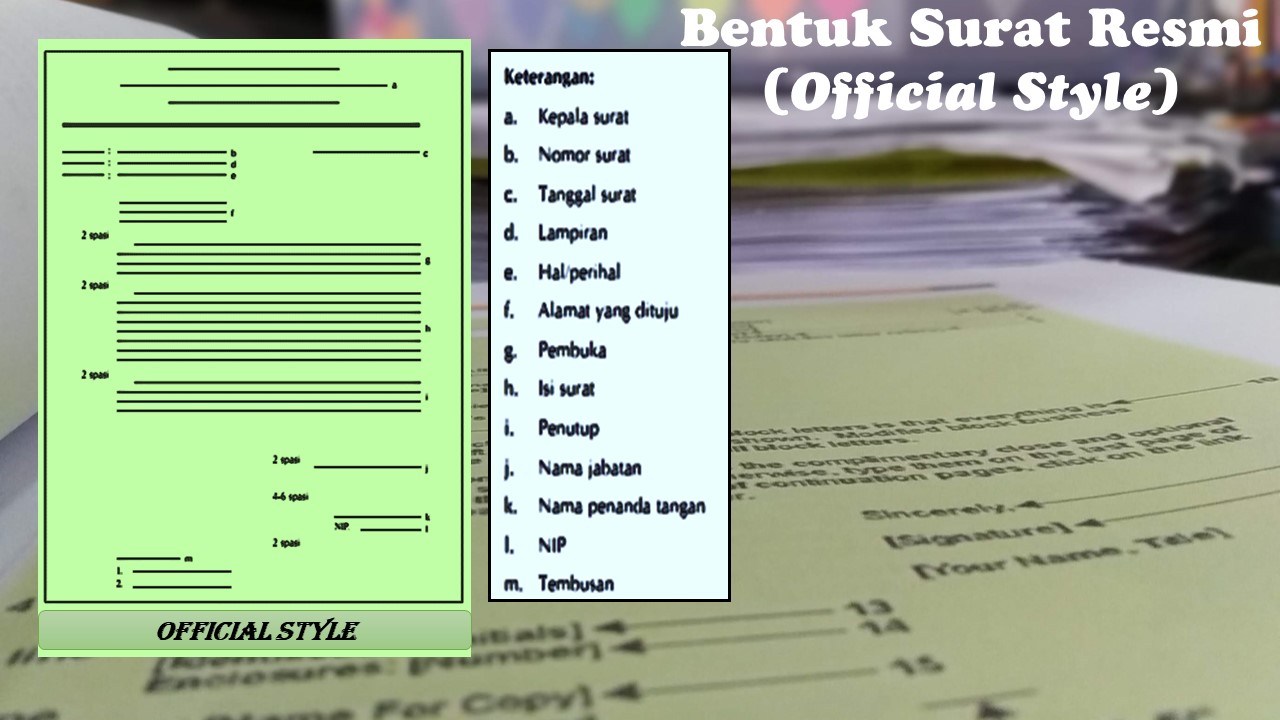 Let Us Study Bentuk Surat Resmi Official Style