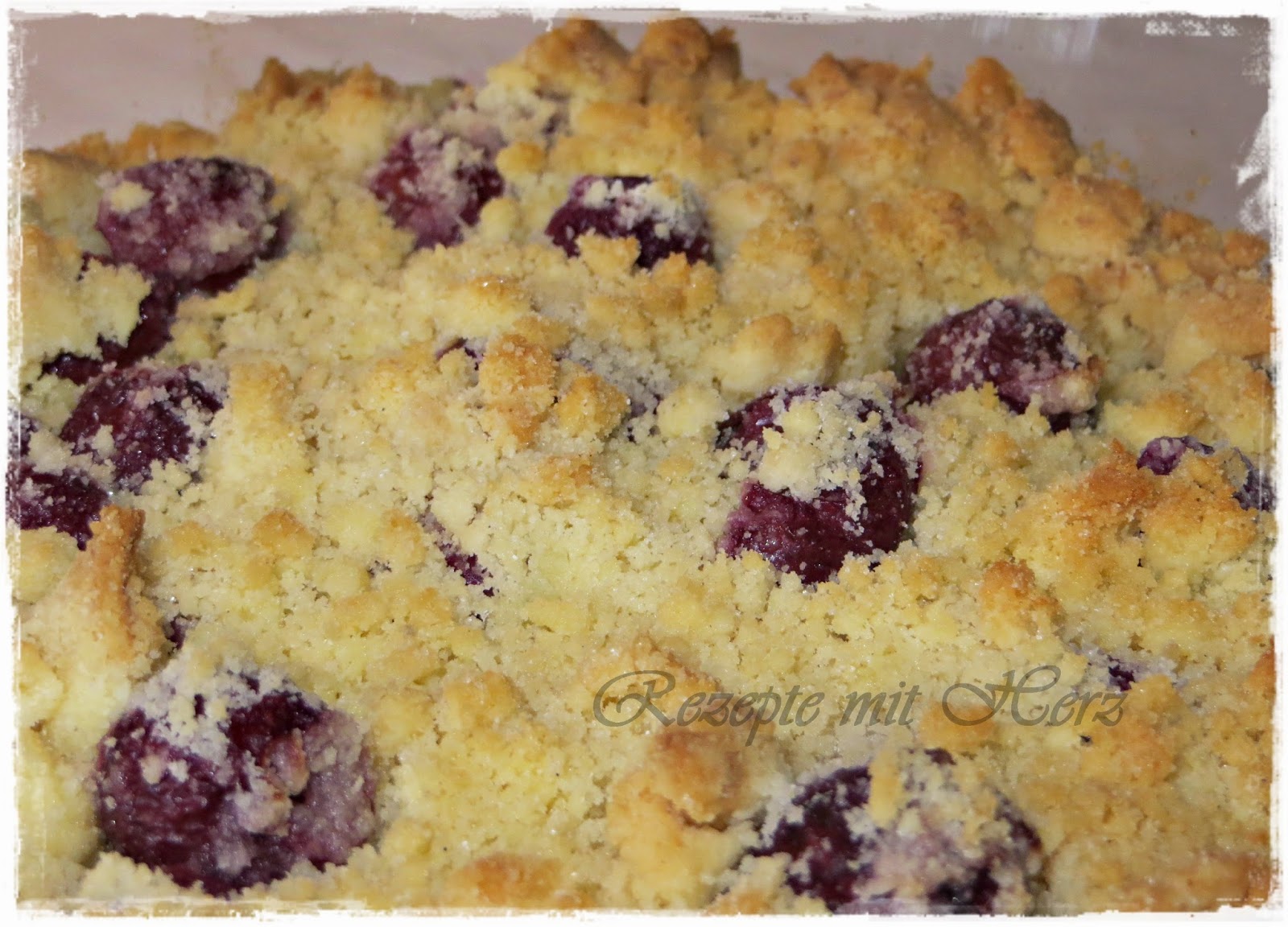 Rezepte mit Herz: Kirsch-Crumble