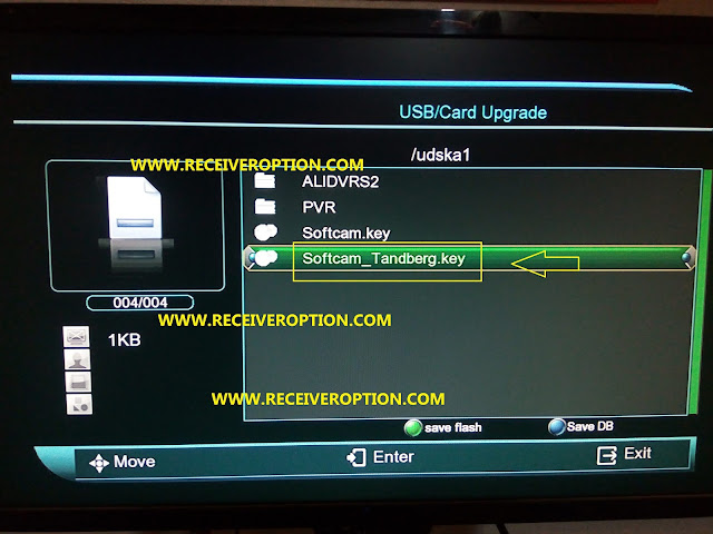 HOW TO UPDATE TANDBERG SOFTCAM KEY FILE IN MULTIMEDIA 1506G/F HD RECEIVERS