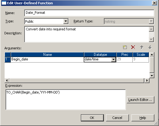 Data Integration & Warehousing: User Defined Functions in Informatica