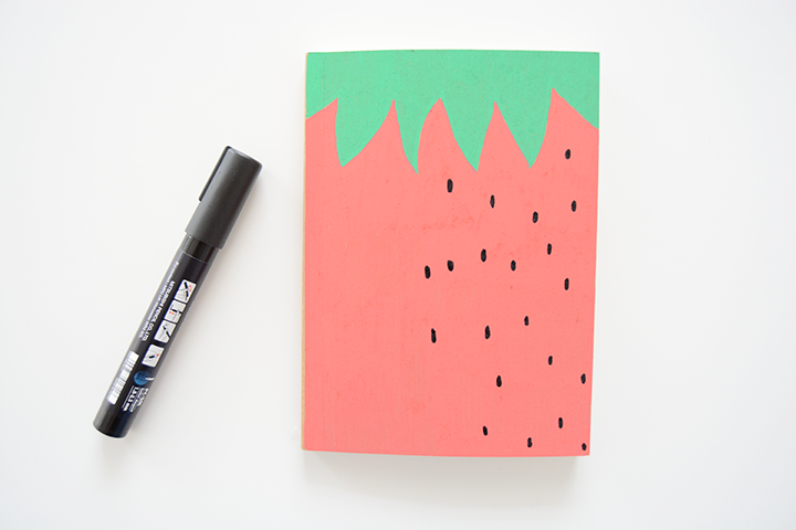 DIY Carnet Fraise étape 4