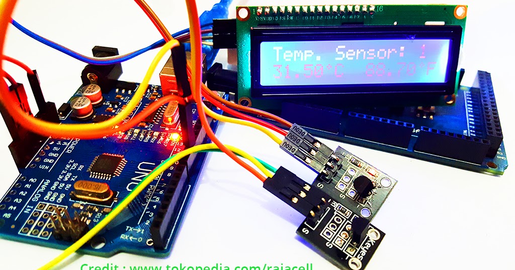 Dallas DS18b20 : Mutiple Sensor Temperature with Single Wire + LCD1602 ...