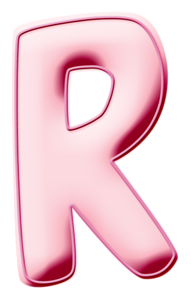 Pink Letters. Letras Rosadas.