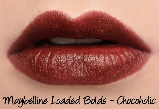 Maybelline Loaded Bolds Lipstick - Chocoholic Swatches & Review