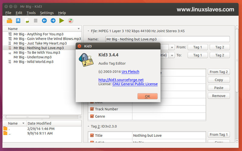 How To Install Kid3 3 4 4 Audio Tag Editor In Ubuntu Via Ppa