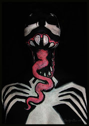 venom face makeup paint alice bodypaint emily painting half eva facepaint spiderman skull