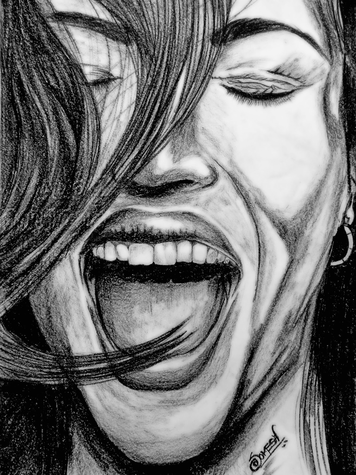 Somesh Badami Sketches Megan Fox 01B Glass Marking Pencil