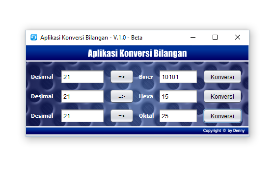 Contoh Program Konversi Bilangan Menggunakan GUI JFrame Java | Download ...