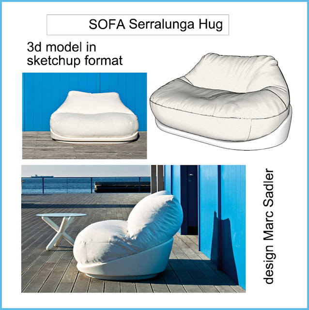 free sketchup model  serralunga  sofa #2