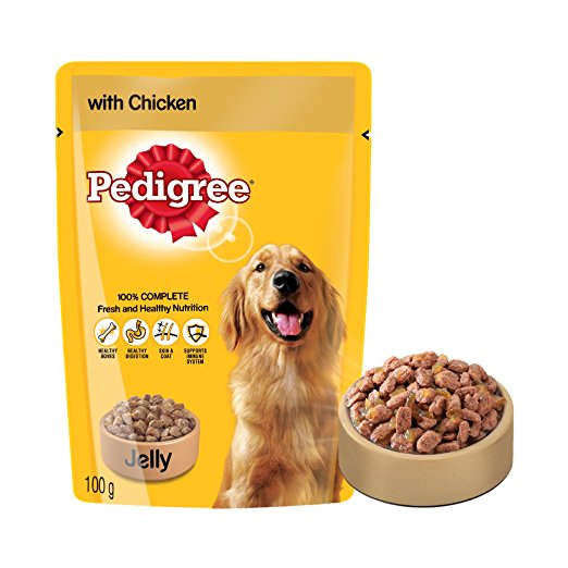 Buy Pedigree Gravy Adult Dog Food Pouch, Chicken in Jelly, 100g At Re