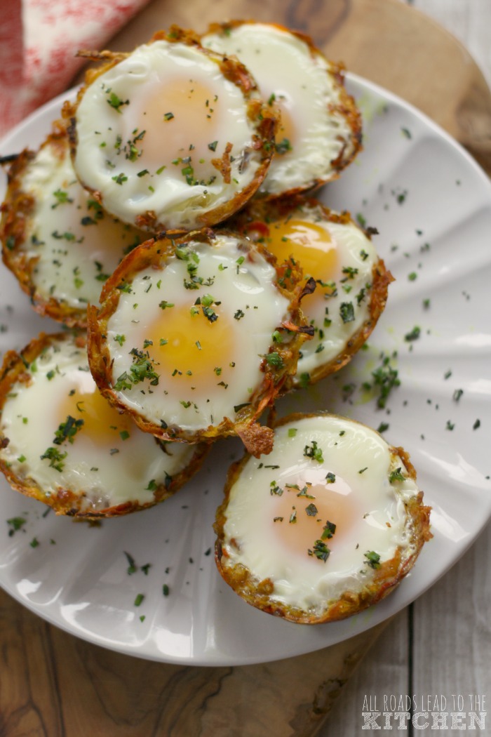 Nest Eggs (Eggs in Potato-Carrot Nests) inspired by French Kiss #FoodnFlix