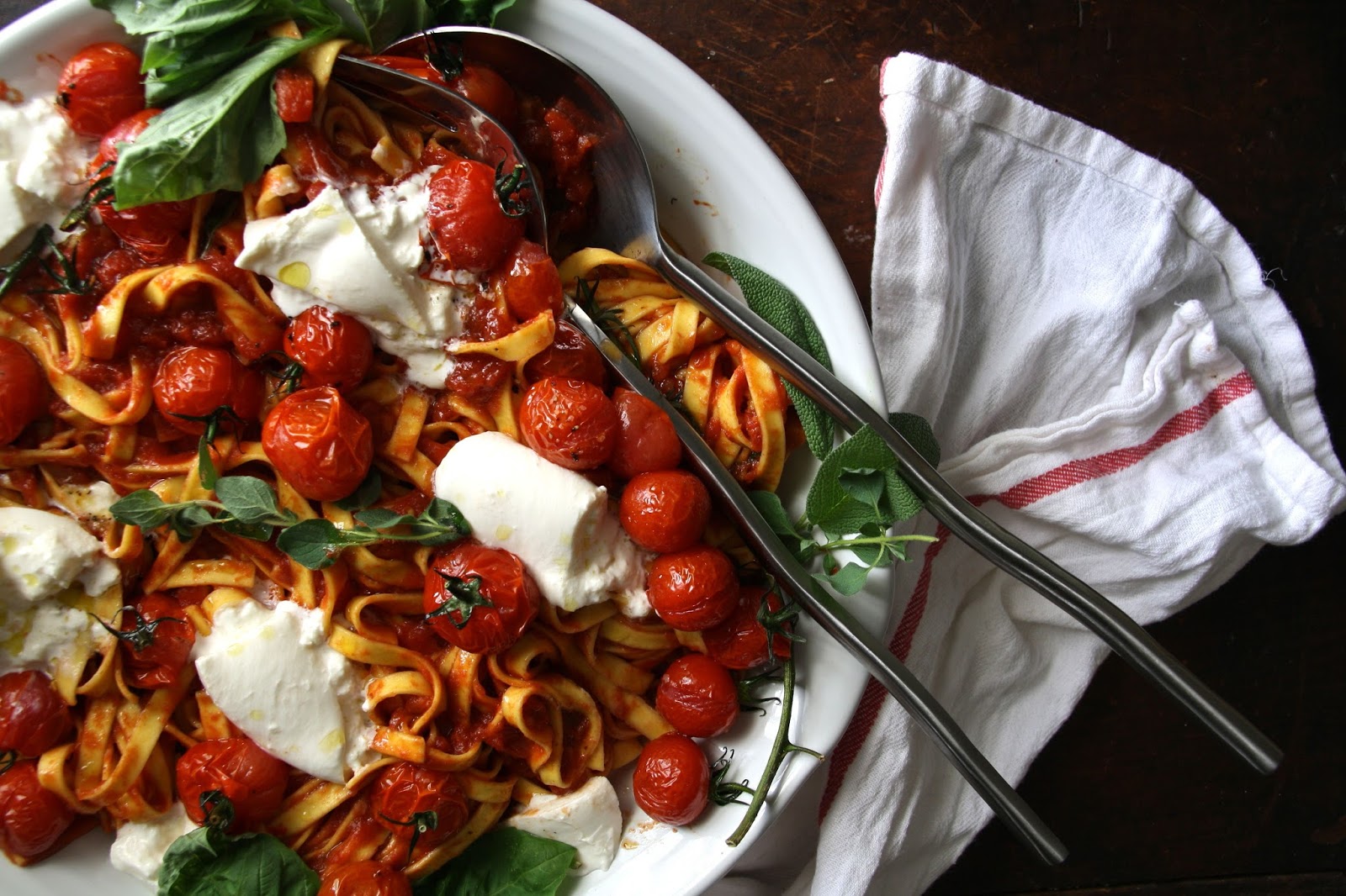 salted sugared spiced™ Pasta with Marinara, Roasted Cherry Tomatoes