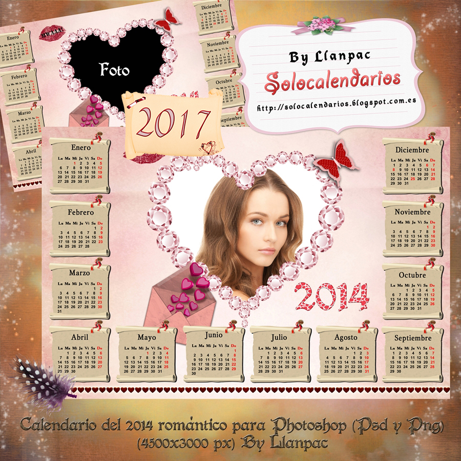 Calendario 2017 romántico: descarga e imprime tu planificador de amor