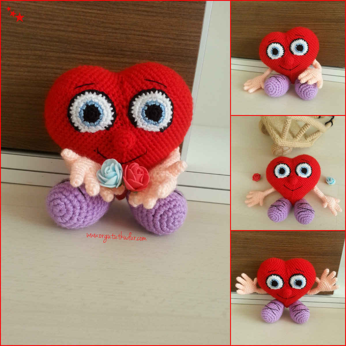 Amigurumi ?rg? Oyuncak Evi: ?rg? Kalp Adam