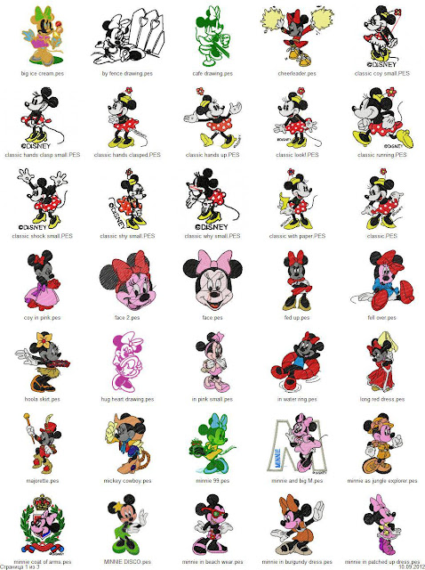 Mickey Minnie Mouse 101 Embroidery Designs Free Machine