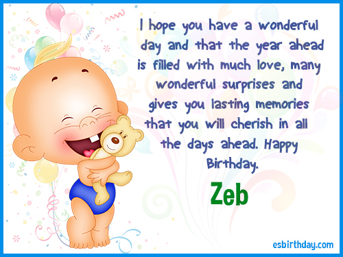 Zeb Happy birthday Zeb Happy birthday
