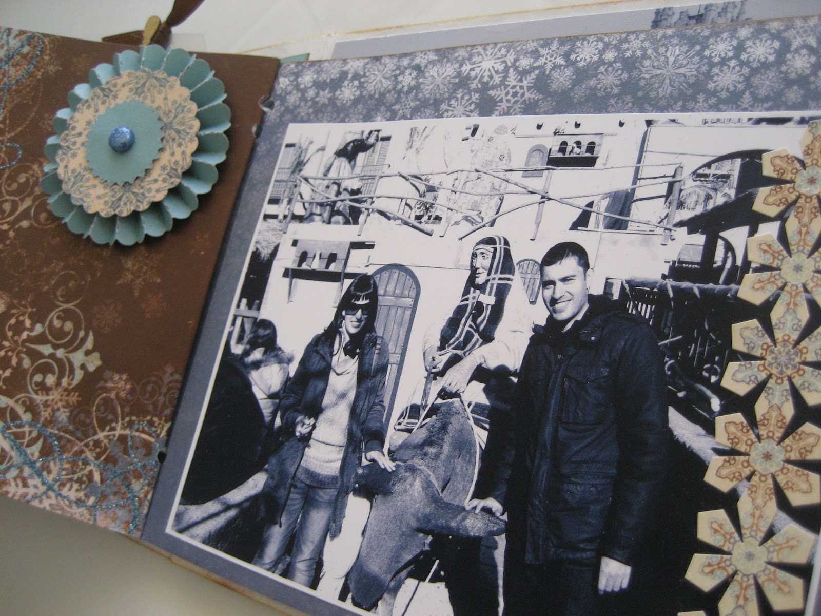 Manualidades y tendencias Scrapbooking Mini álbum Madrid hivernal