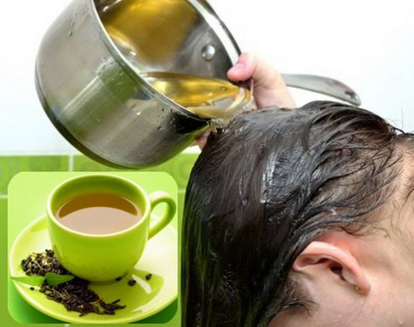 bilas rambut dengan teh bilas rambut dengan teh