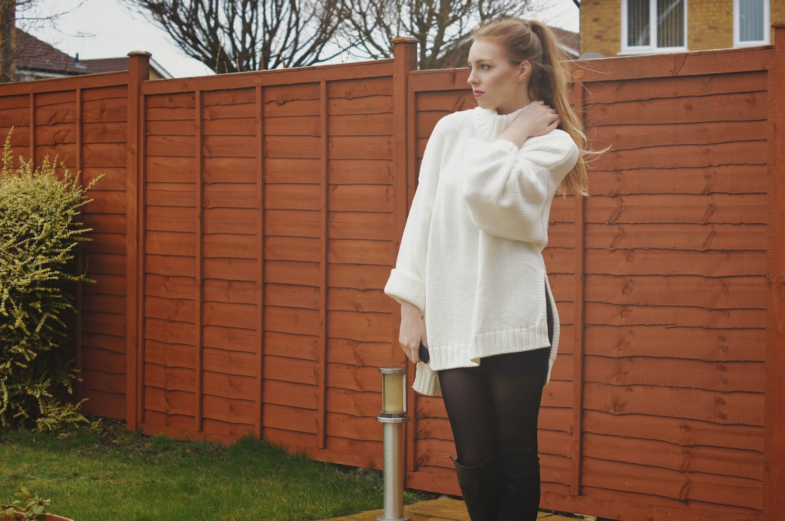 H&M white jumper